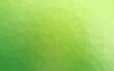 Obraz premium Light Green vector blurry triangle pattern.