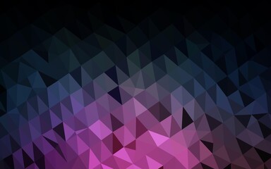 Obraz premium Dark Pink, Blue vector blurry triangle pattern.