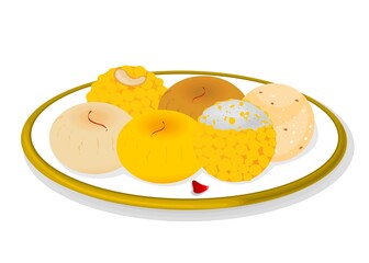 Indian Sweets or Mithai Like Laddu,Peda