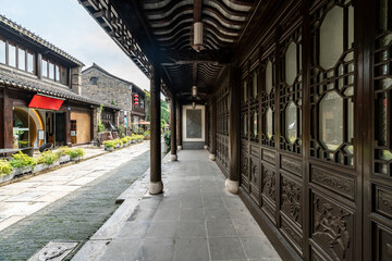 Ancient town buildings and streets in Nanjing, China