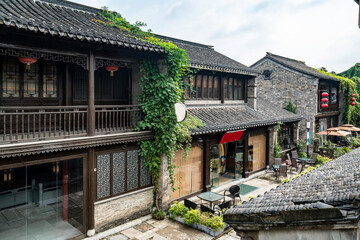 Ancient town buildings and streets in Nanjing, China