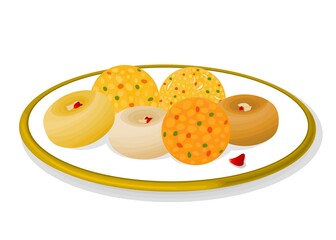 Indian Sweets or Mithai Like Laddu,Sandesh