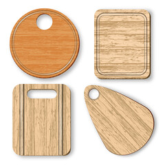 A set of four cutting kitchen boards.