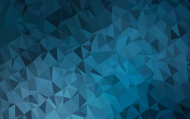 Obraz premium Dark BLUE vector polygonal pattern.