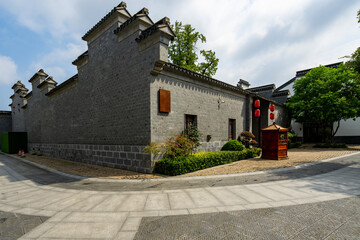 Fototapeta na wymiar Lotus Lane, the ancient town alley in Nanjing, Jiangsu Province, China