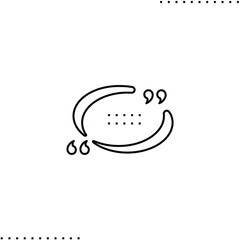 oval quote bubble vector icon in outline