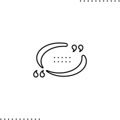 Obraz premium oval quote bubble vector icon in outline