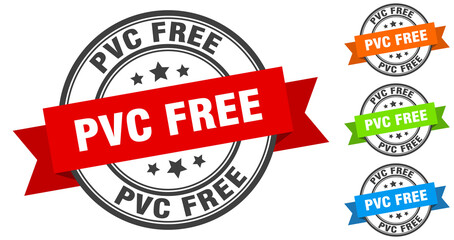 pvc free stamp. round band sign set. label