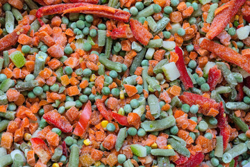 Background of frozen vegetables 
