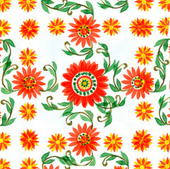 flowers watercolor artwork as background, colorful hand drawn illustration, creative artwork