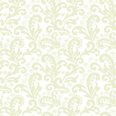 seamless floral pattern with leaves