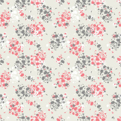  Abstract seamless pattern lovely flowers drawn on paper paints