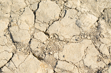 Texture of soil, dried lake