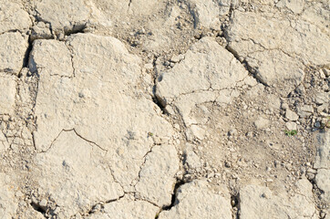 The texture of a dried-up lake bottom
