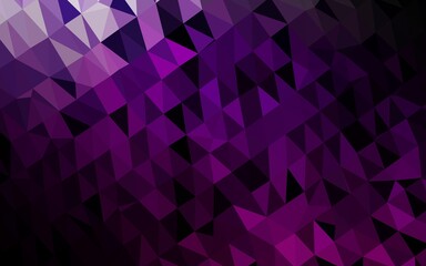 Obraz premium Dark Purple vector polygonal background.
