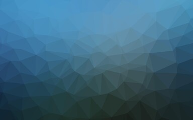 Dark BLUE vector abstract polygonal texture.