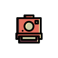 Camera Icon Filled Outline Holiday Illustration Logo Vector
