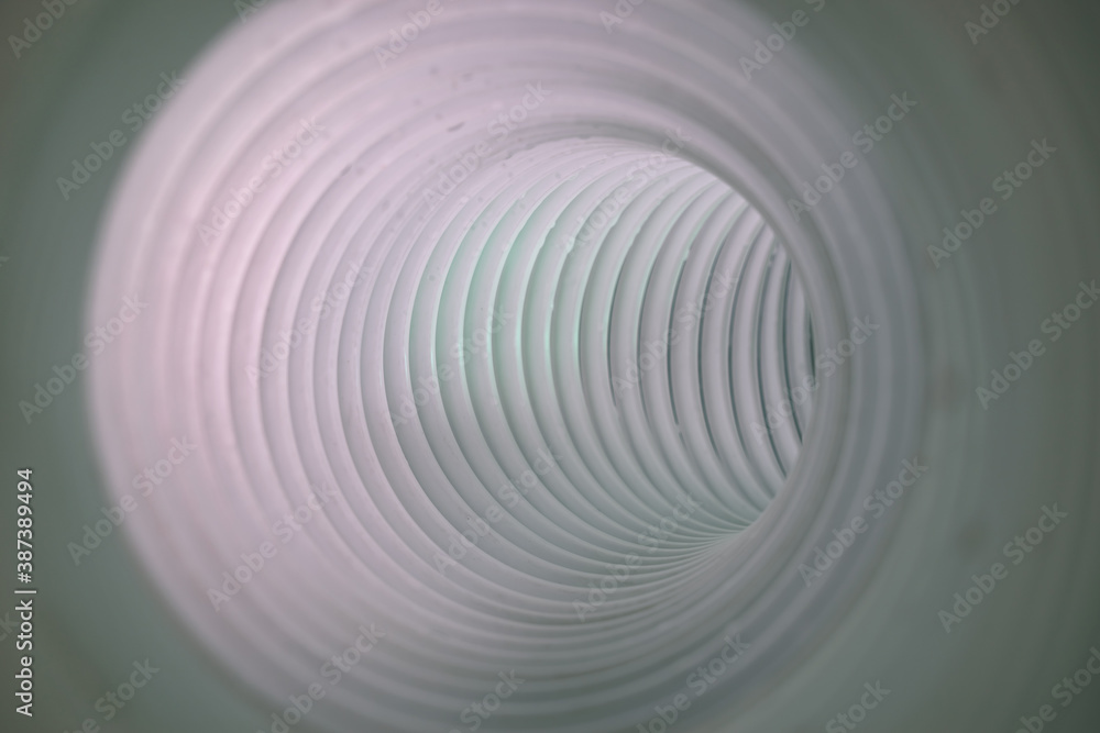 Poster beautiful round abstract white tunnel with color light on a background pattern textured ford design.