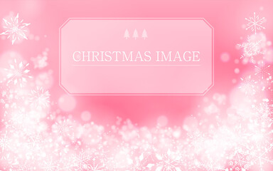 フレームのついたキラキラしたクリスマスイメージの背景素材