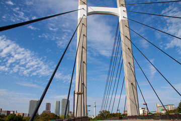 View of Cable Stayed Bridge against Sky, Tokyo, Japan