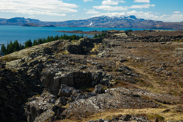 Fototapeta na wymiar Islande, parc national Þingvellir