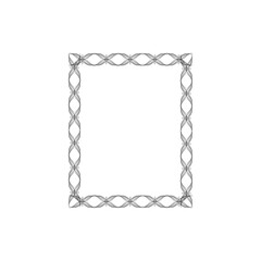 Frame with wavy line for pfoto. Vector.