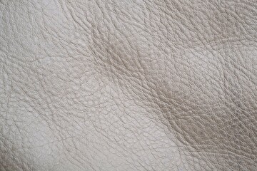 White natural leather, close-up, isolated background for design