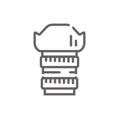 Camera lens icon. Outline illustration of camera lens icon vector icon for web. Web symbol for websites and mobile app. Trendy design. Vector illustration.