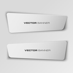 Design shape Origami vector white banner