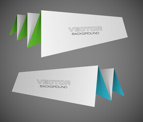 Fototapeta premium Origami Vector infographic colorful banners set