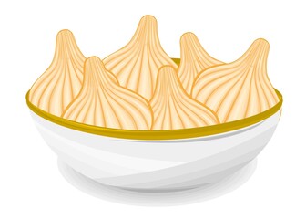 Modak Indian Sweets or Mithai Food Vector