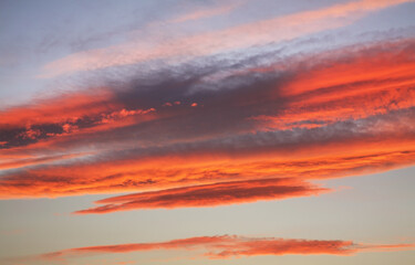 Sky near Orosei. Province of Nuoro. Sardinia island. Italy