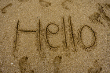 inscription on the sand