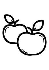 Apples Flat Icon Isolated On White Background