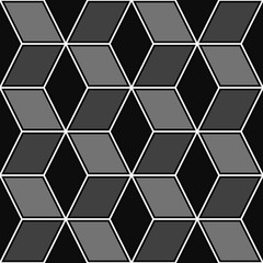 Mosaic. Rhombuses ornament. Tiles background. Ancient ethnic motif. Geometric flooring wallpaper. Parquet backdrop. Digital paper, web design, textile print. Lozenges pattern. Seamless abstract art.