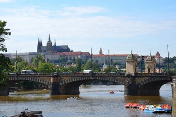 Obraz premium vistas sobre el centro historico de la ciudad de Praga, republica checa