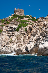 San Luigi Tower, Serpentara island, Villasimius, Cagliari, Sardinia, Italy, Europe