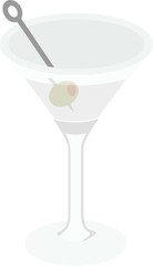 Vector emoticon illustration of a martini drink