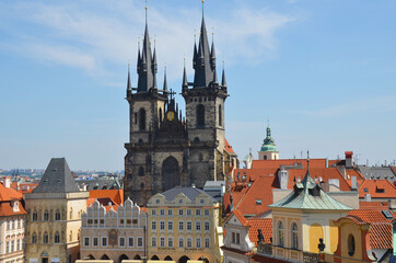 vistas sobre el centro historico de la ciudad de Praga, republica checa