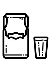 Milk Can Flat Icon Isolated On White Background