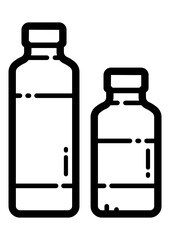Bottles Flat Icon Isolated On White Background