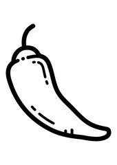 Pepper Flat Icon Isolated On White Background