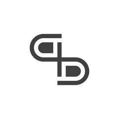 qb letter logo design vector