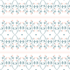 trendy floral seamless pattern. Design for fabric, textile, wrapping, digital paper. geometric background