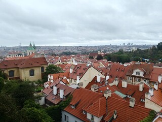 Fototapeta na wymiar Prague view on the roof