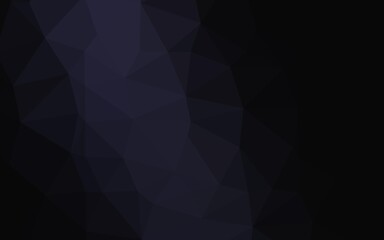 Obraz premium Dark Black vector shining triangular pattern.