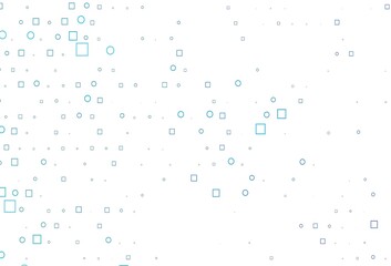 Light BLUE vector template with spots, rectangles.