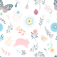 cute easter seamless pattern. Design for fabric, textile, wrapping, digital paper.