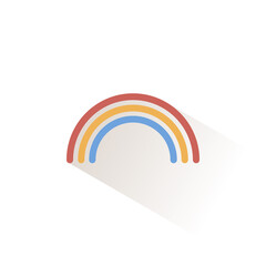 Rainbow. Isolated color icon. Weather vector illustration