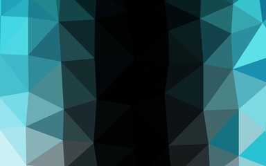 Light BLUE vector shining triangular pattern.